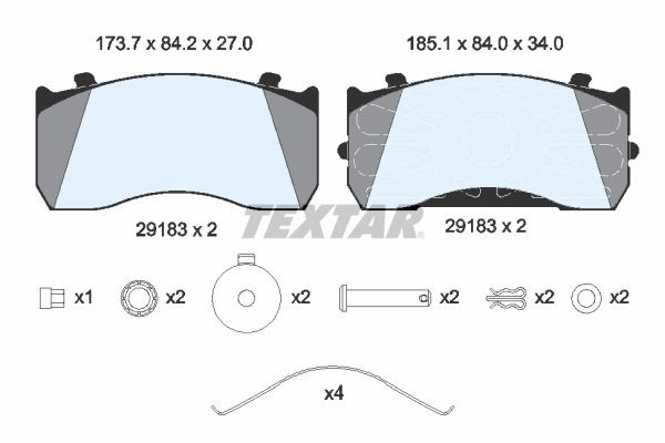 Колодки Textar 2918301 цена, от 76.61 USD
