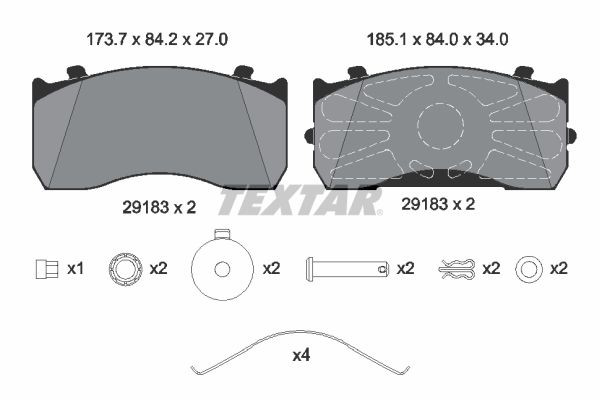 Купить 2918302 Textar Колодки тормозные
