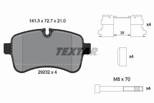 2923201 Textar Колодки тормозные дисковые комплект