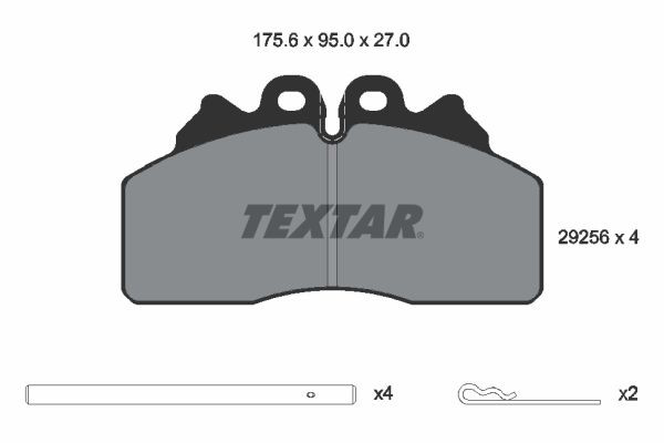 Купить 2925601 Textar Колодки тормозные задние, дисковые