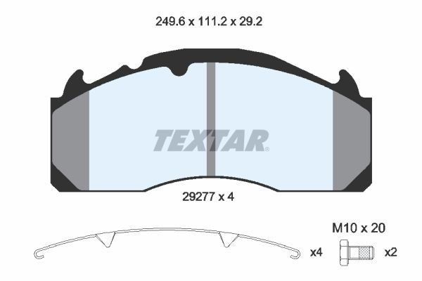 2927705 Textar Колодки передние