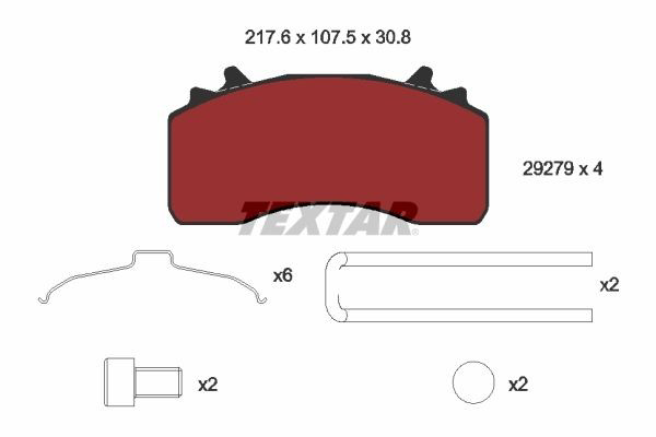 Купить 2927901 Textar Колодки тормозные