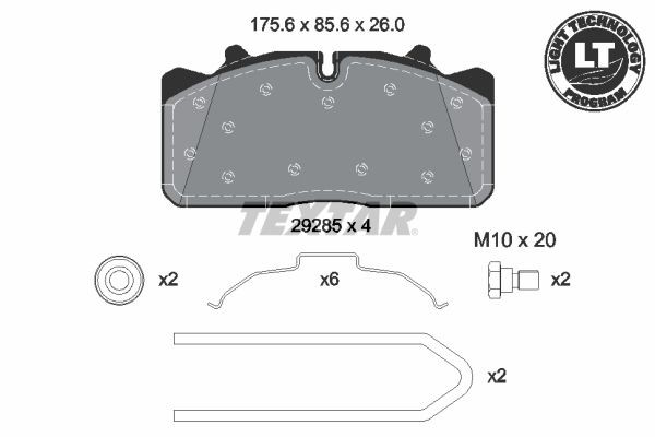 Колодки Textar 2928501 цена, от 85.29 USD
