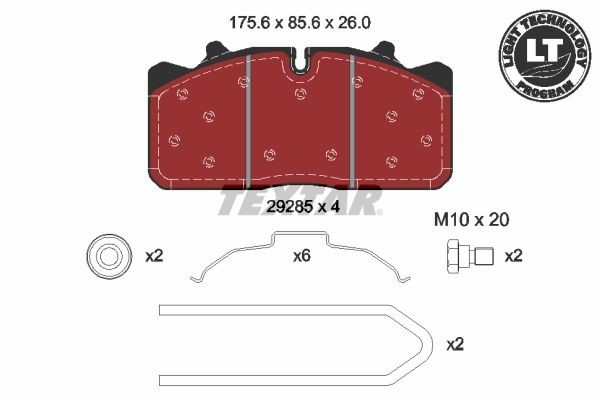 Колодки Textar 2928502 цена, от 67.28 USD