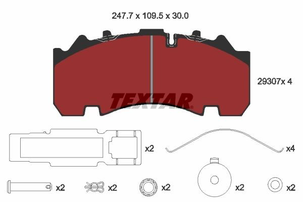 Колодки дисковые  Textar 2930701 цена, от 88.29 USD