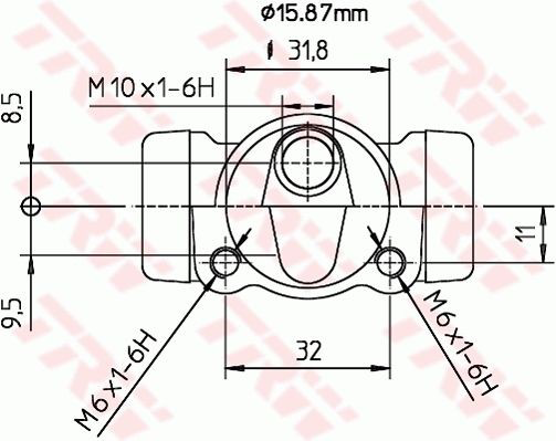 Рабочий тормозной цилиндр GPD BRC611157 цена, от 7.77 USD