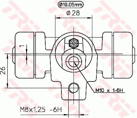 Рабочий тормозной цилиндр TRW BWD138 цена, от 14.57 USD