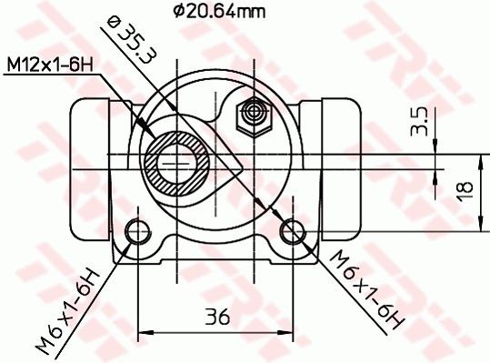 Рабочий тормозной цилиндр TRW BWF159 цена, от 17.74 USD
