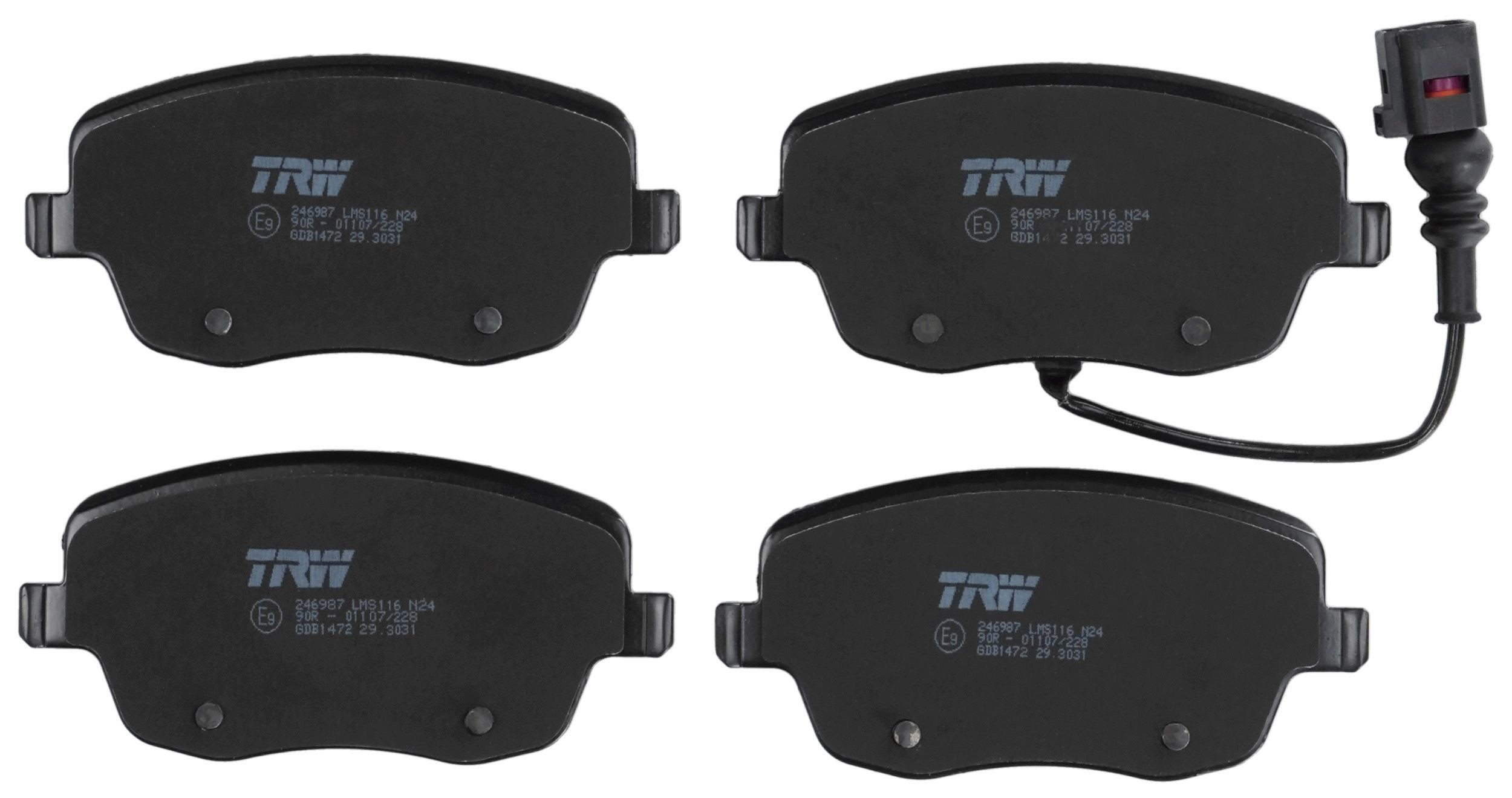 Передние тормозные колодки GDB1472 TRW