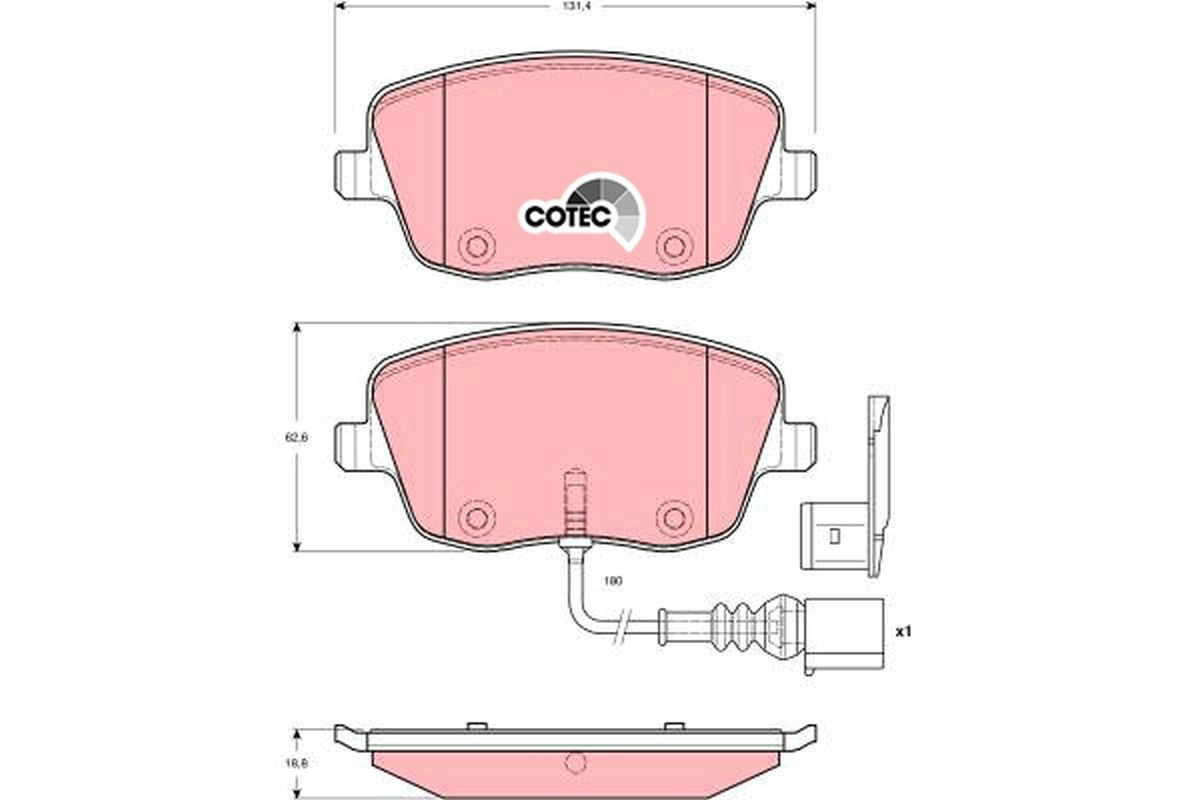 Колодки TRW GDB1472 цена, от 38.25 USD