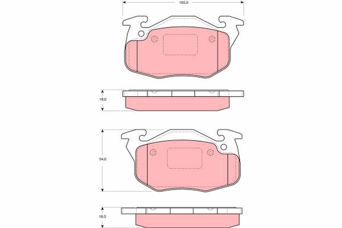  Передние тормозные колодки Peugeot 405 1