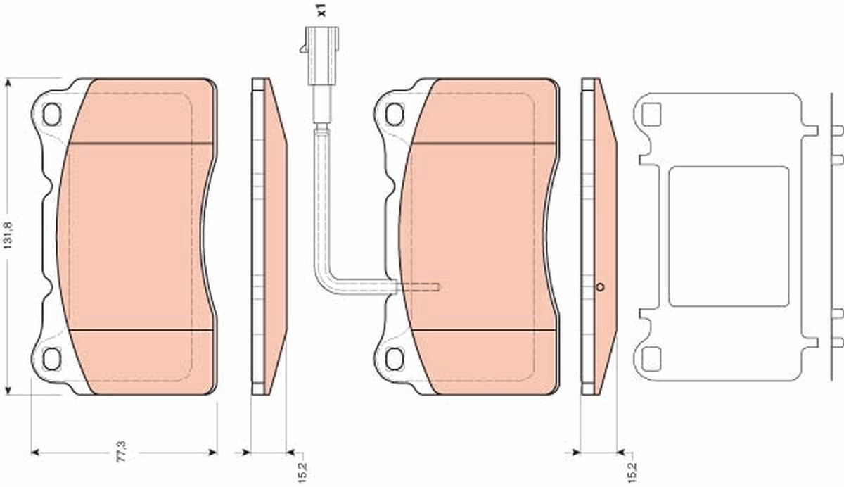 GDB1645 TRW Колодки передние