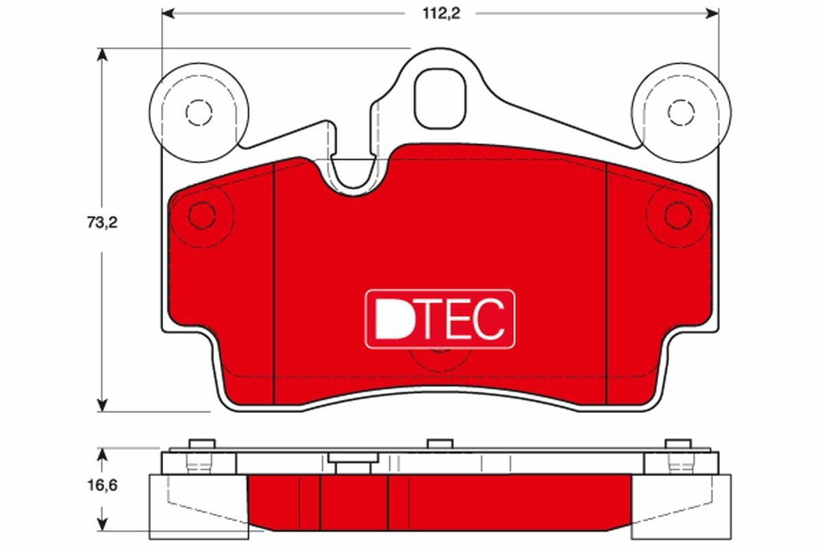 Задние дисковые колодки TRW GDB1653DTE