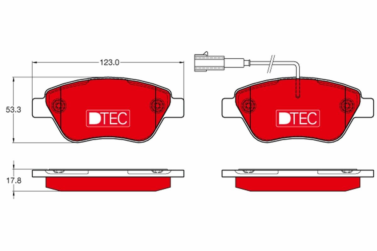 GDB1654DTE TRW Колодки передние