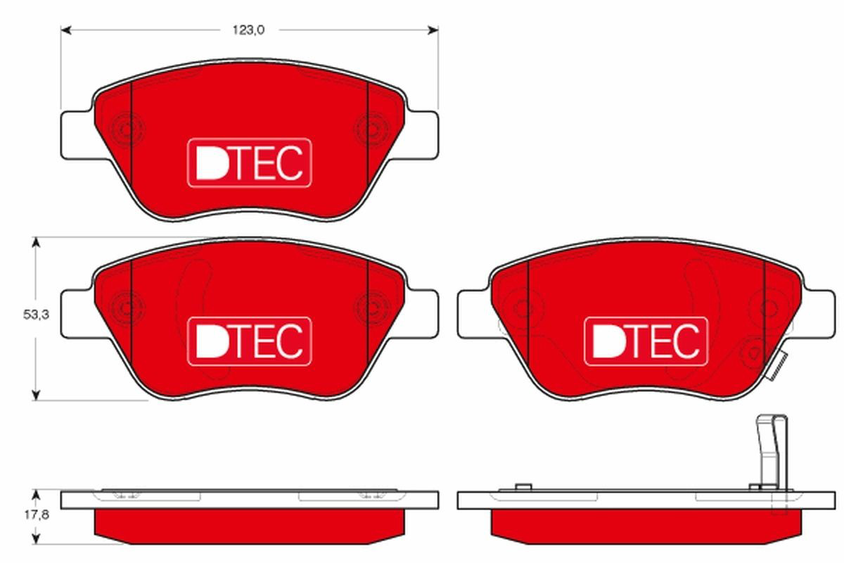 GDB1700DTE TRW Колодки передние