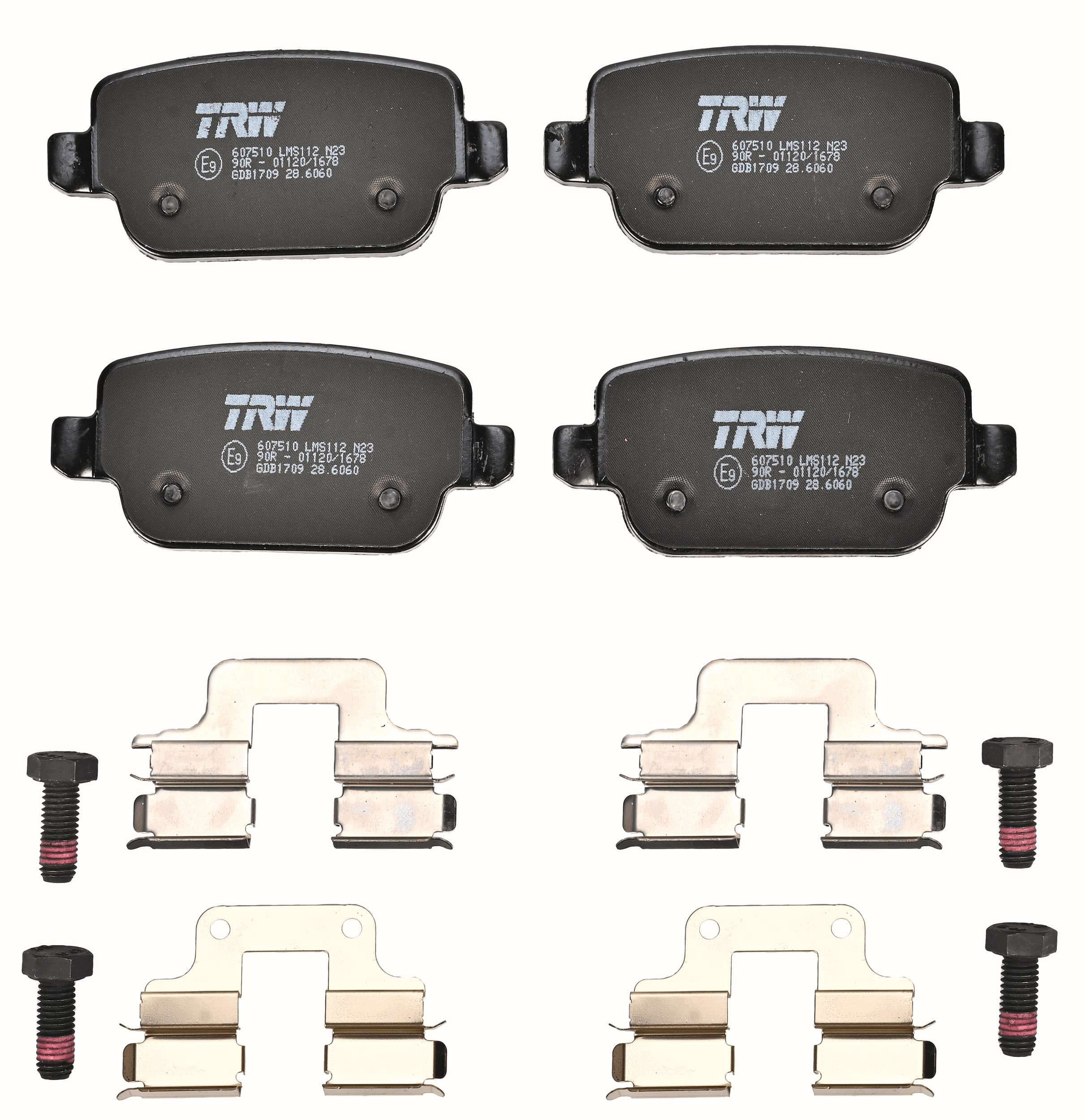 Задние тормозные колодки GDB1709 TRW