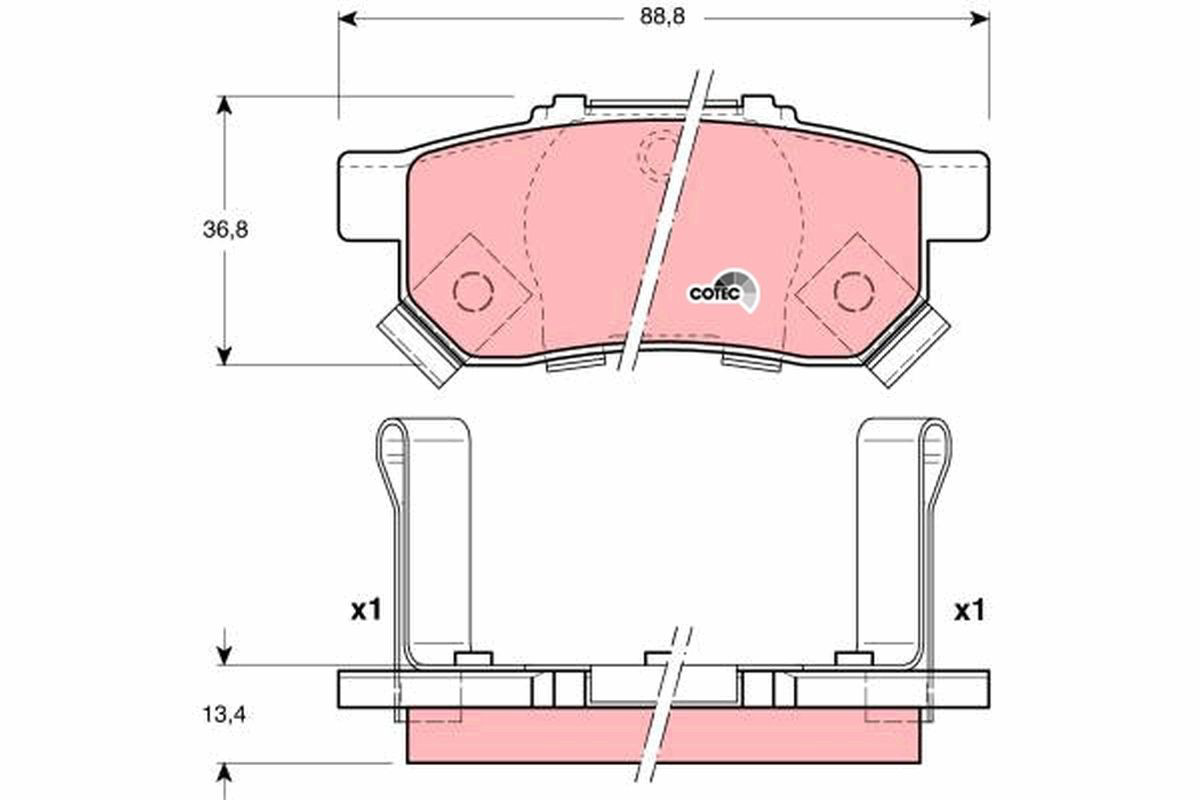 GDB3174 TRW Колодки тормозные дисковые комплект