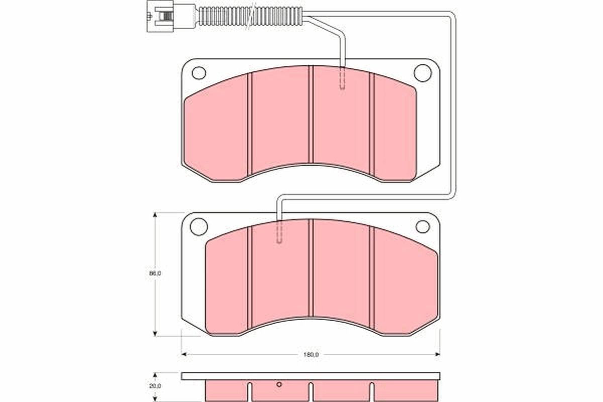 Купить GDB5052 TRW Колодки тормозные