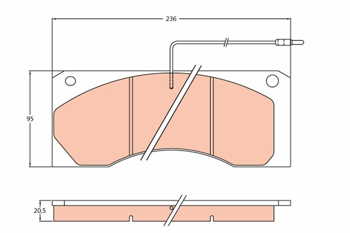 Передние тормозные колодки GDB5066 TRW