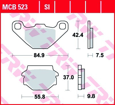 MCB523 TRW Колодки передние