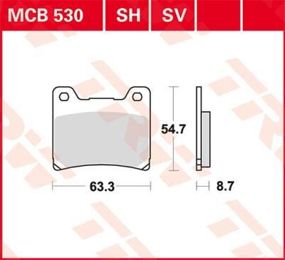 MCB530SH TRW Колодки передние