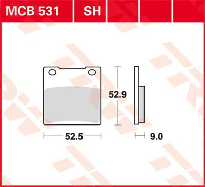 Колодки дисковые  TRW MCB531 цена, от 27.28 USD
