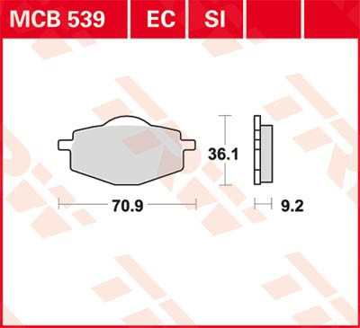 Колодки TRW MCB539 цена, от 24.55 USD