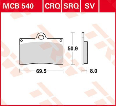 MCB540 TRW Колодки передние