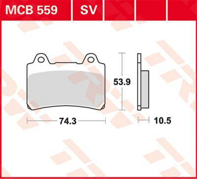 MCB559 TRW Колодки передние