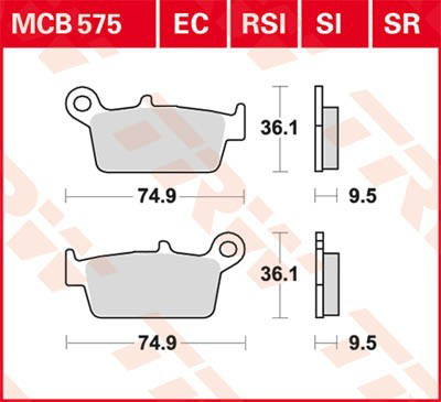 MCB575 TRW Колодки передние