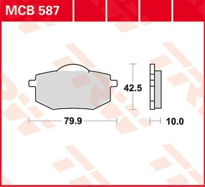 MCB587 TRW Колодки передние