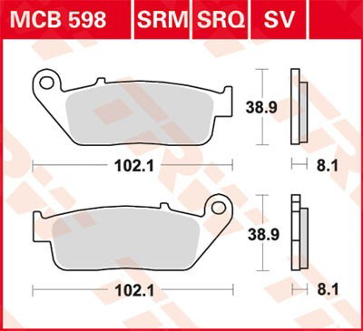 Колодки TRW MCB598SRM цена, от 29.05 USD