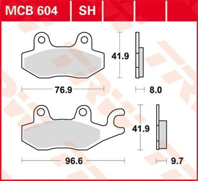 MCB604 TRW Колодки передние