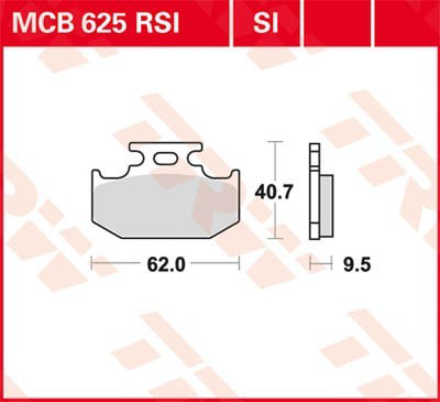 Колодки дисковые  TRW MCB625SI цена, от 24.02 USD