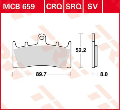 MCB659SV TRW Колодки передние
