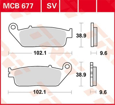 MCB677 TRW Колодки передние