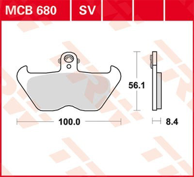 Тормозные колодки TRW MCB680