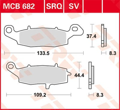 MCB682 TRW Колодки передние