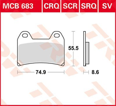 MCB683 TRW Колодки передние