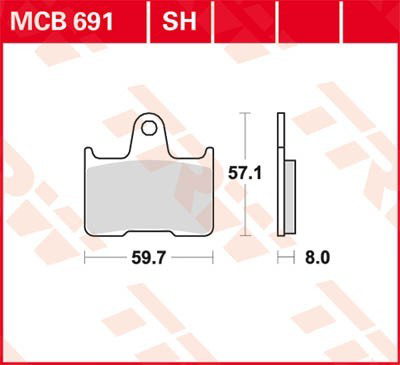 MCB691 TRW Колодки тормозные дисковые комплект