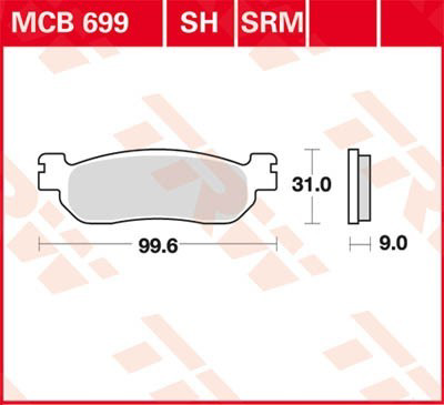 MCB699SH TRW Колодки тормозные дисковые комплект
