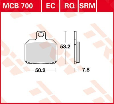 MCB700 TRW Колодки передние