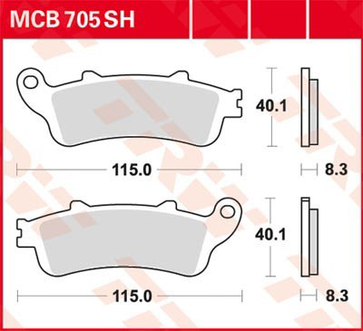 MCB705SH TRW Колодки передние
