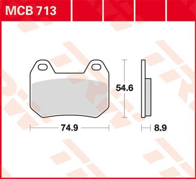 MCB713 TRW Колодки тормозные дисковые комплект