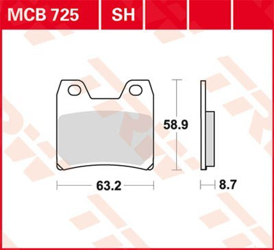 Колодки дисковые  TRW MCB725SH цена, от 34.02 USD