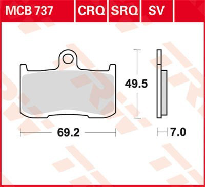 MCB737 TRW Колодки передние