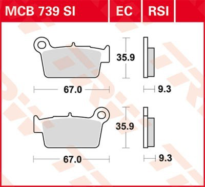  TRW MCB739EC цена, от 17.93 USD