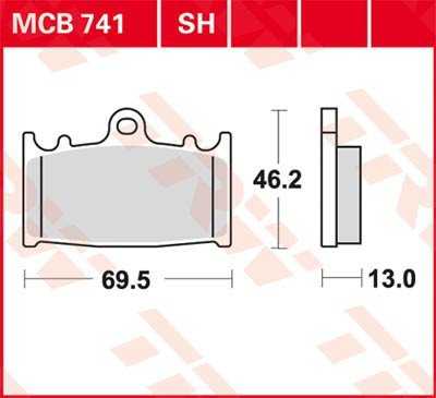 MCB741 TRW Колодки передние