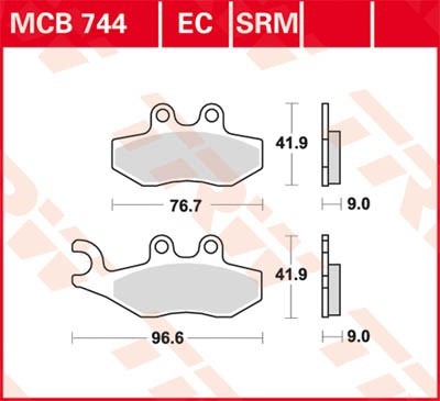 MCB744 TRW Колодки передние