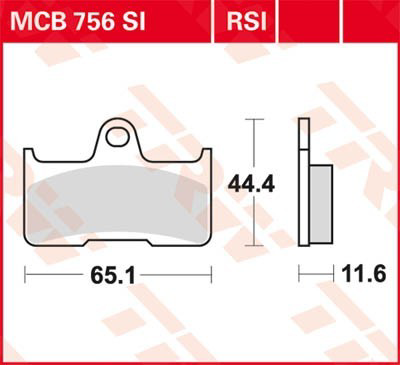 MCB756SI TRW Колодки тормозные дисковые комплект